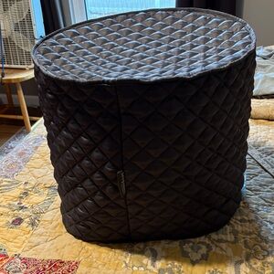 Quilted Black Storage Basket
